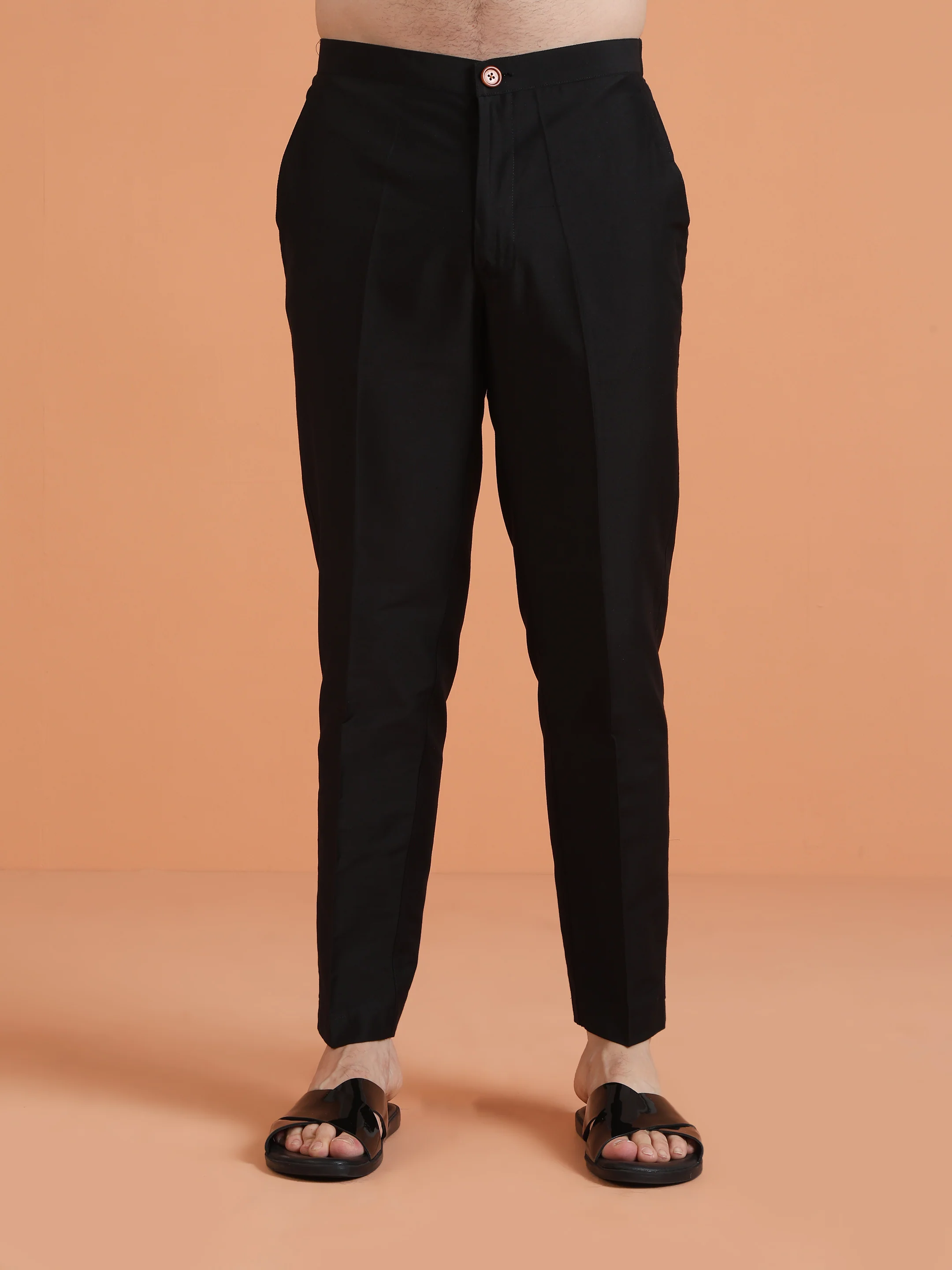 Black Embroidered Kurta Trouser Set- Festive Ethnic Wear - Image 6