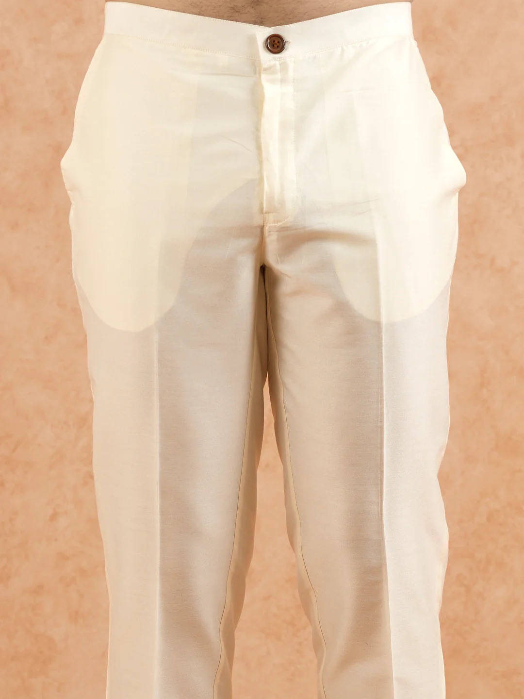 Cream Brocade Sherwani Set - Image 6