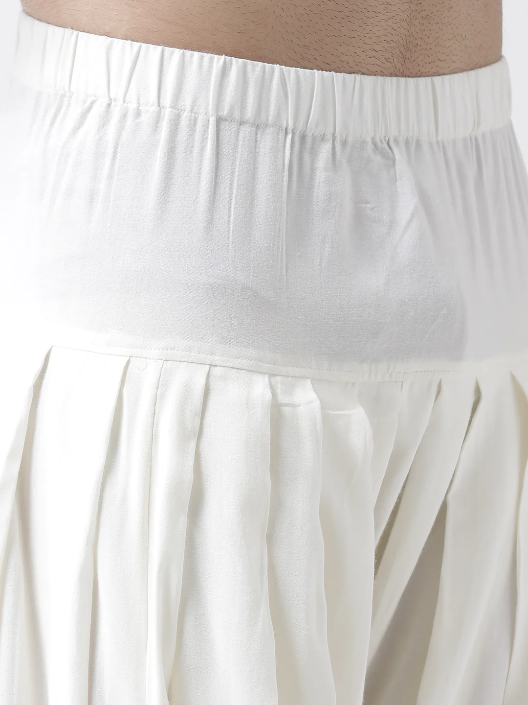 Cream Cotton Blend Woven Design Long Kurta - Image 7