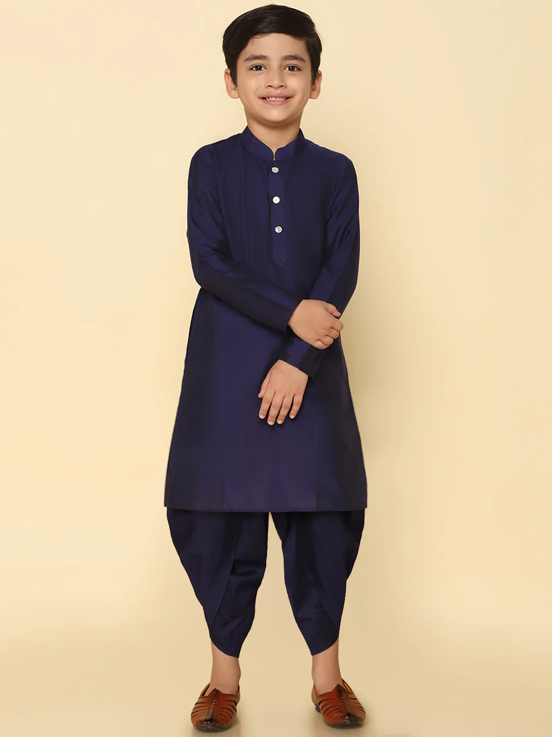 Boy's Blue Kurta Dhoti Set