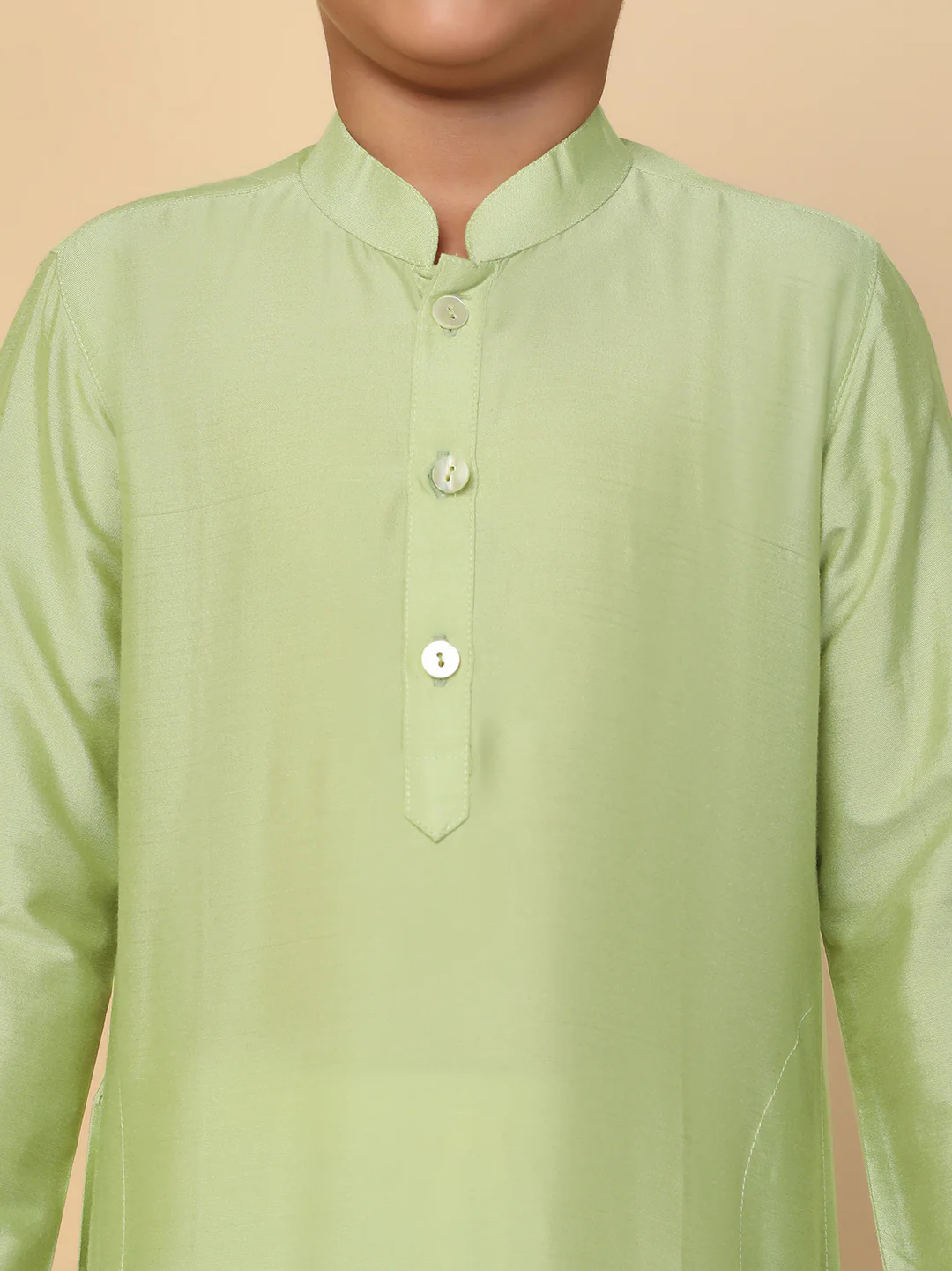 Boy's Green Kurta Dhoti Set - Image 4