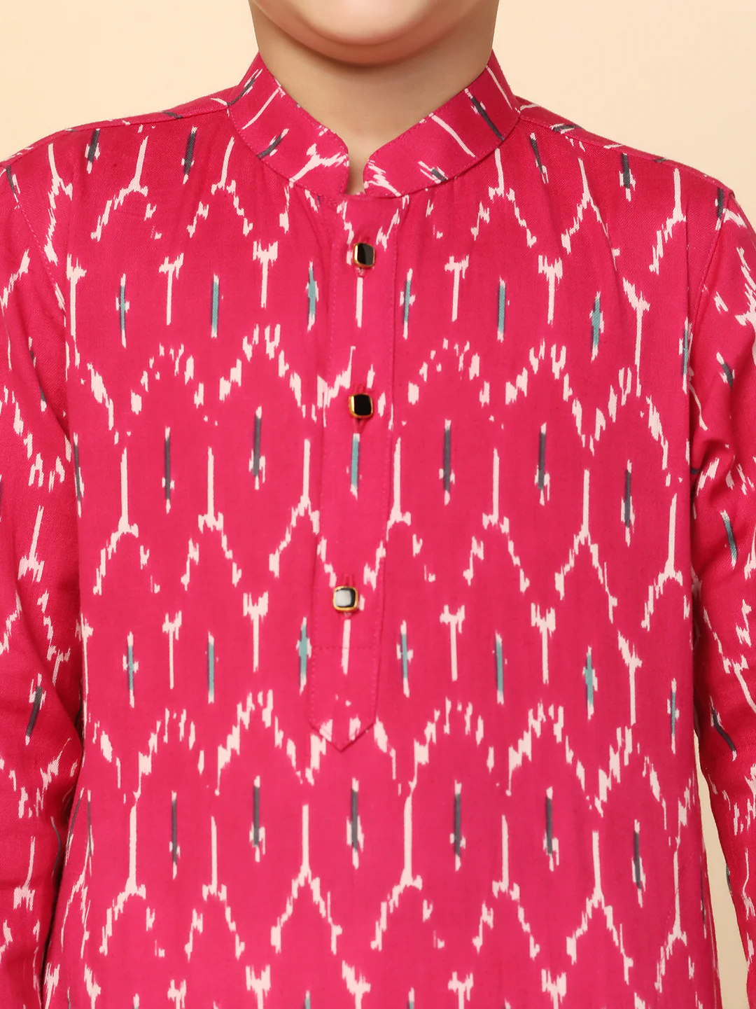 Kisah Boy's Hot Pink Kurta Dhoti Set - Image 5
