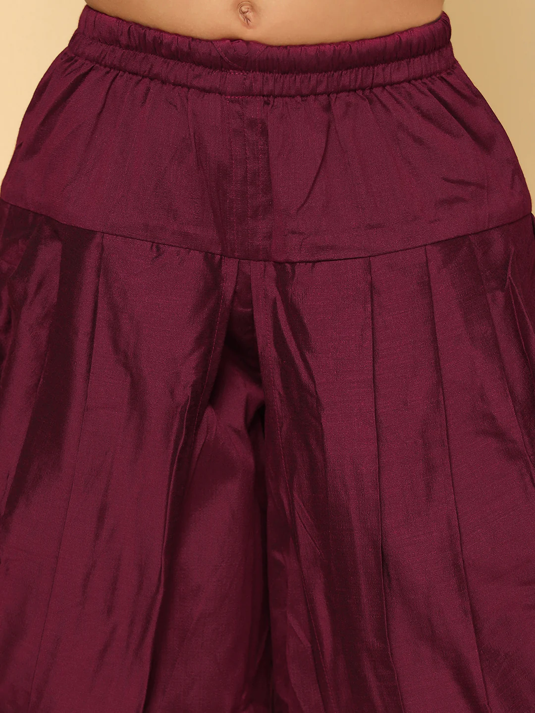 Boy's Magenta Kurta Dhoti Set - Image 6