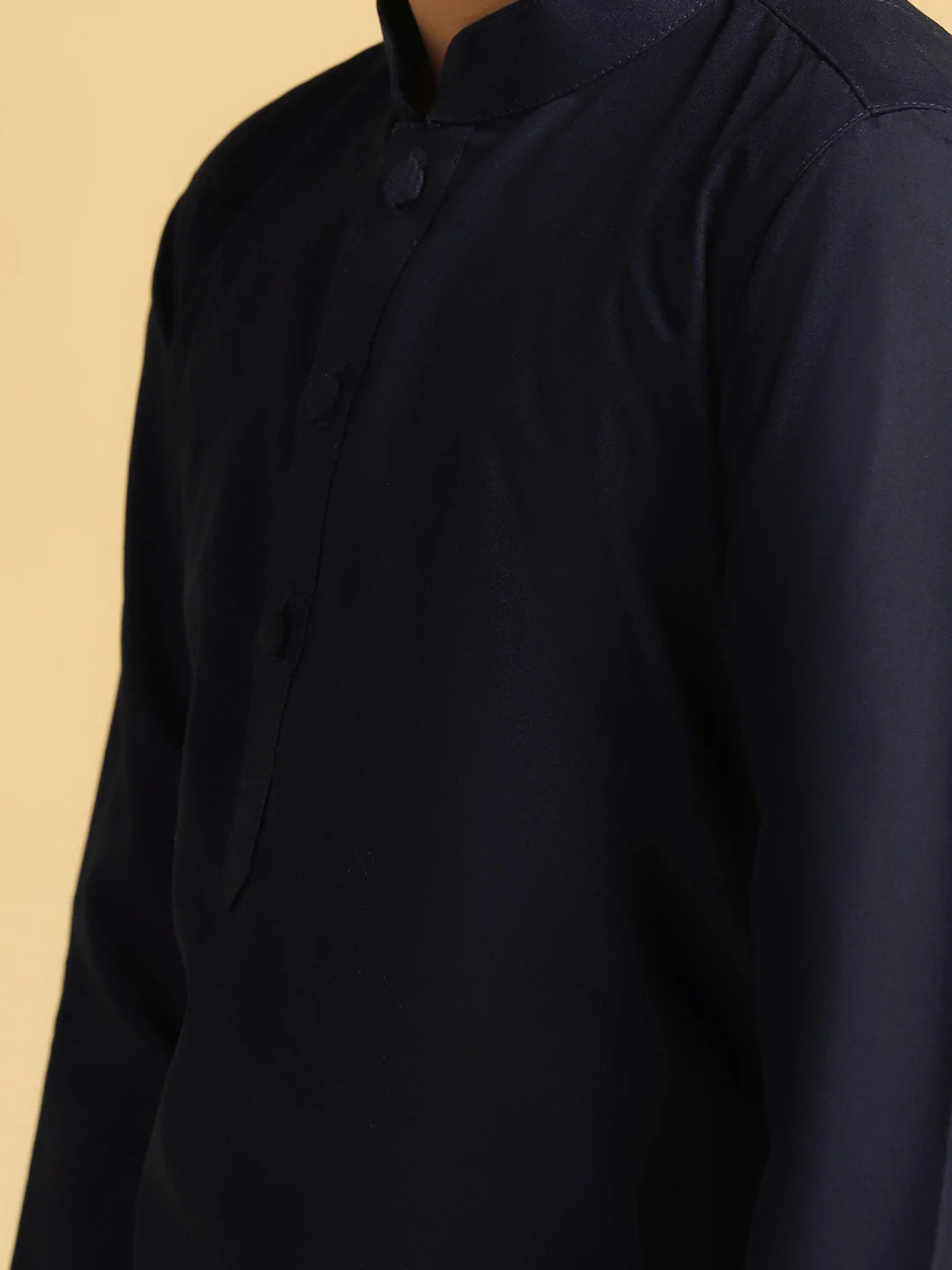 Boy's Navy Blue Solid Solid Kurta - Image 11
