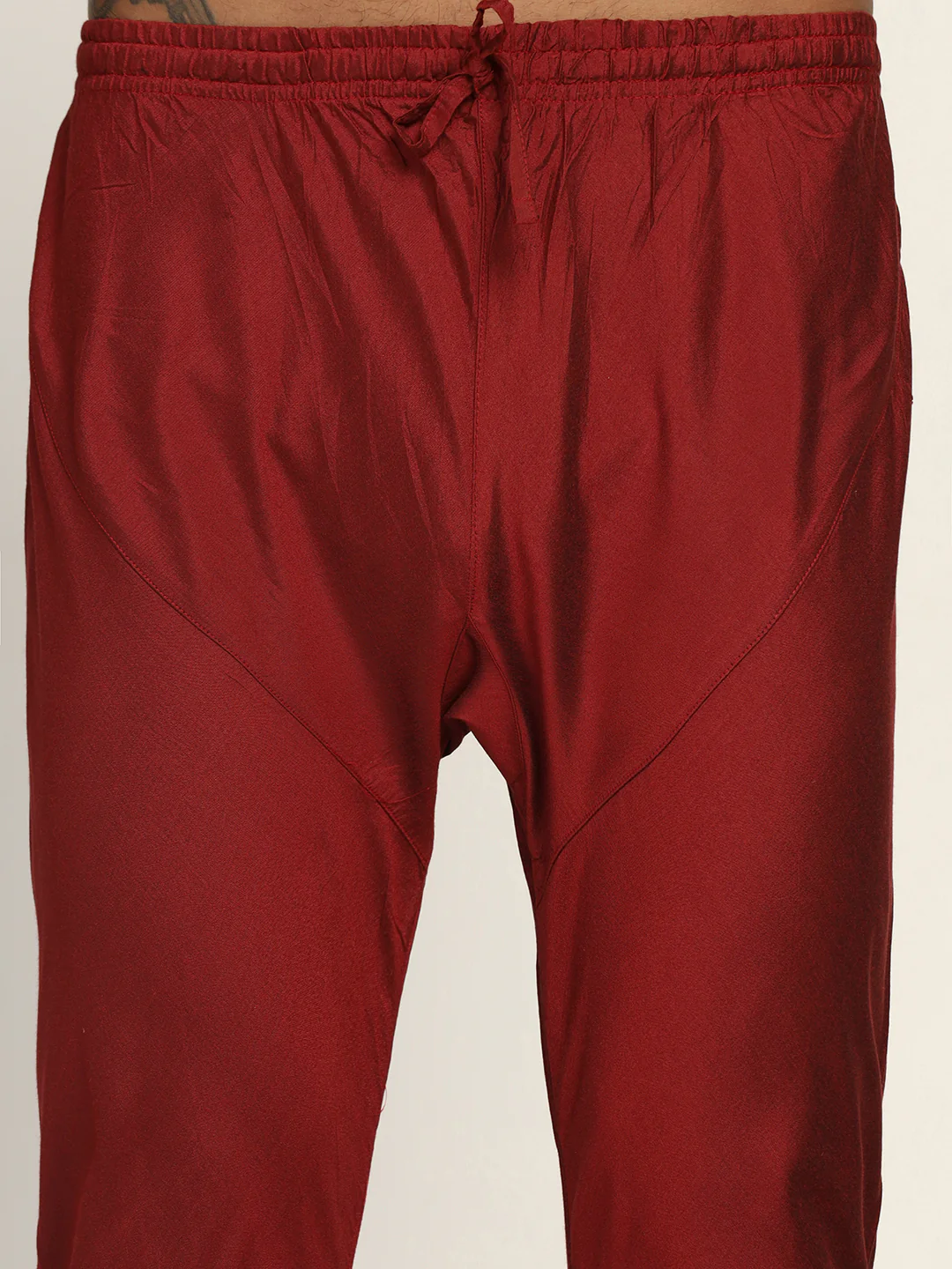 Maroon Printed Kurta Churidar Set - Image 7