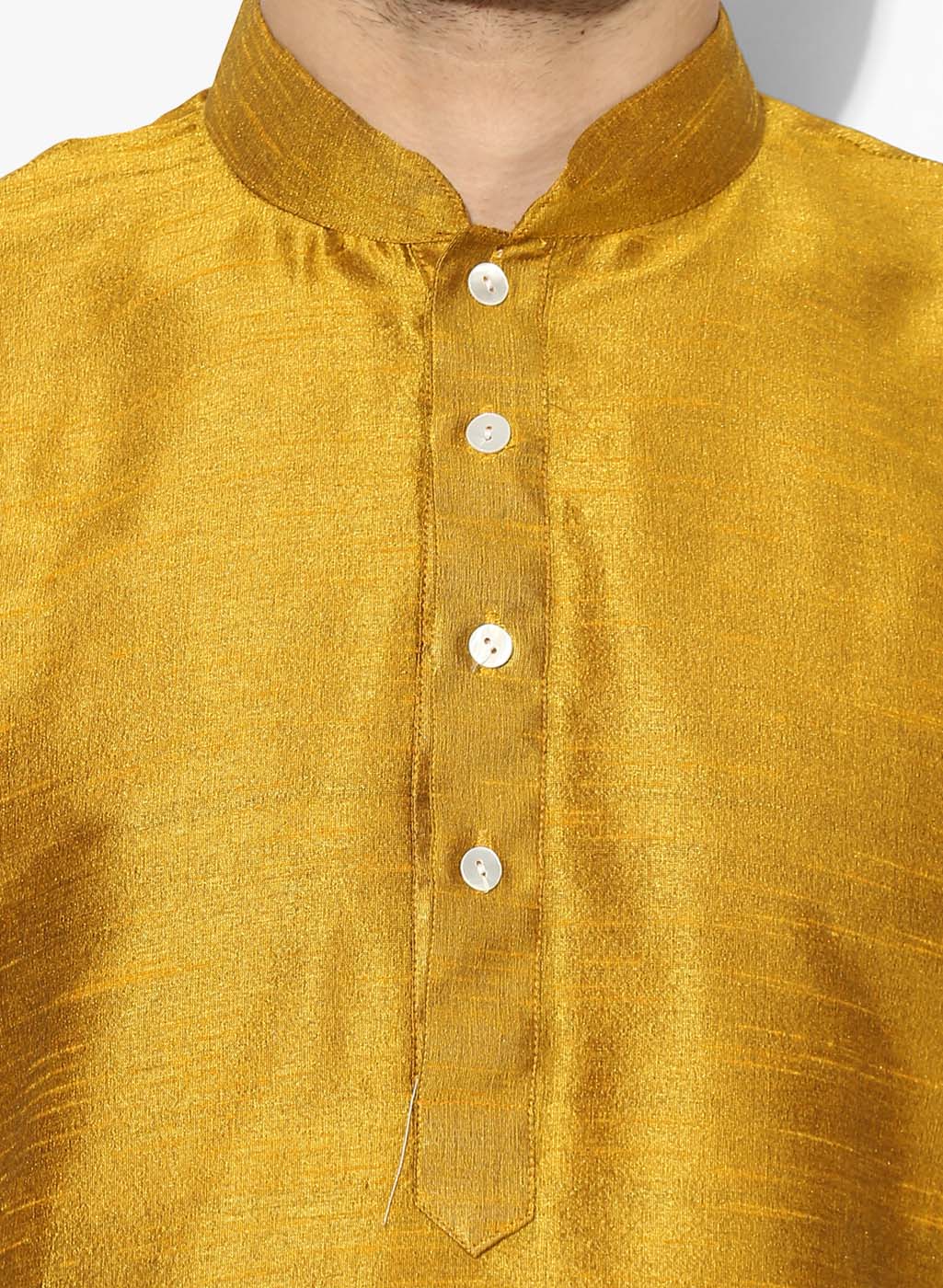 Men Yellow Kurta - Image 5