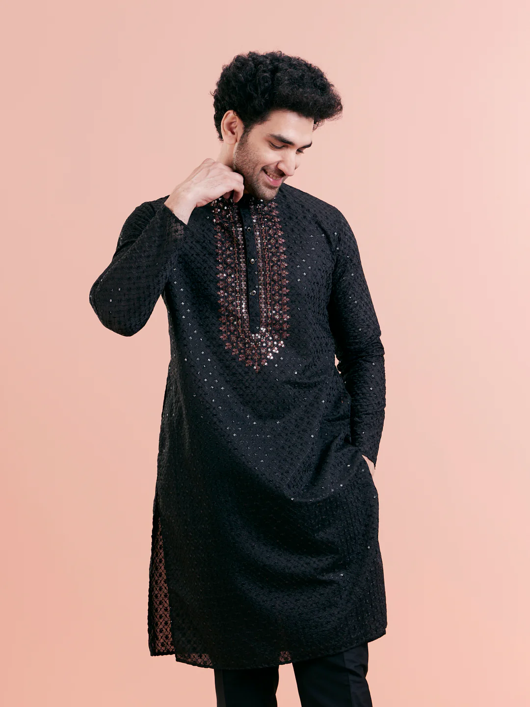 Black Mirror Work Kurta - Image 6