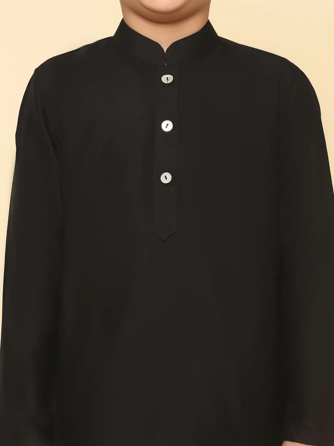 Boy's Black Kurta Pyjama Set - Image 5