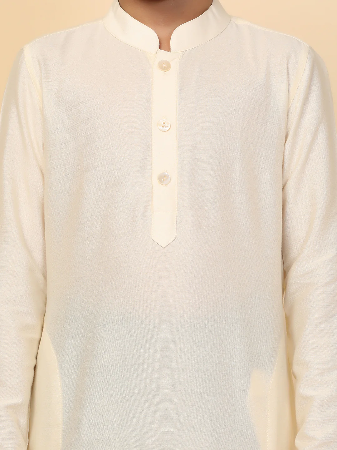 Boy's Off White Kurta - Image 6