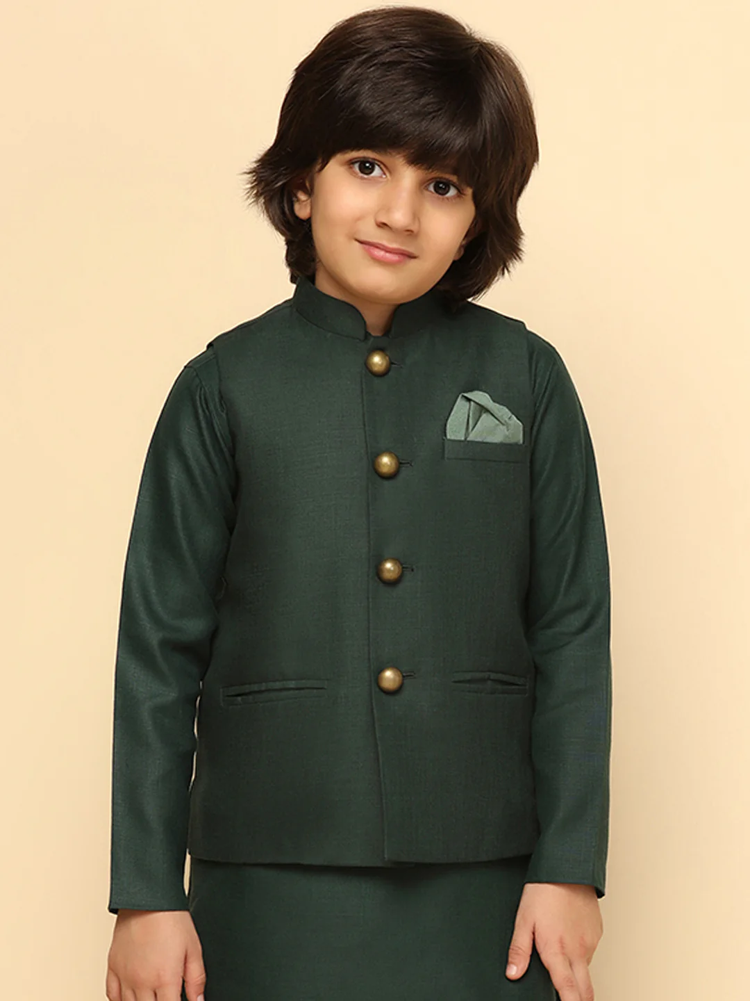Boys Green Nehru Jacket