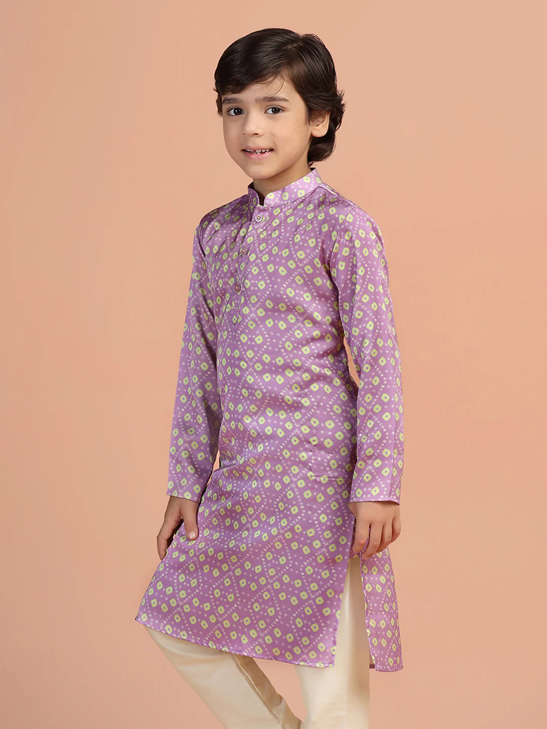 Lavender Geometric Kurta