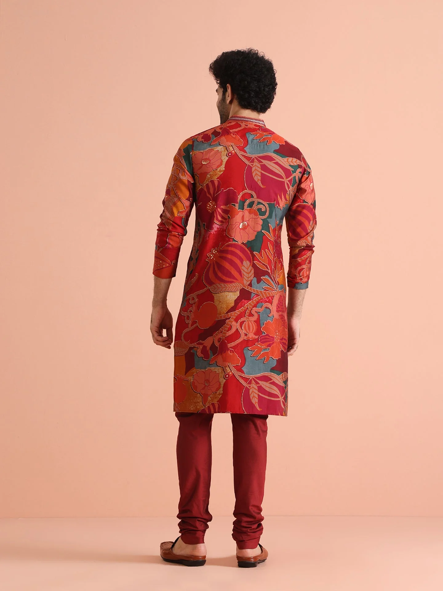 Multi Color Cotton Printed Long Kurta - Image 3