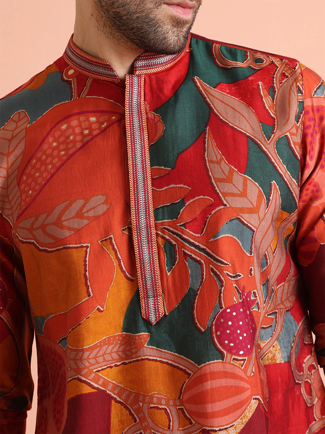 Multi Color Cotton Printed Long Kurta - Image 4