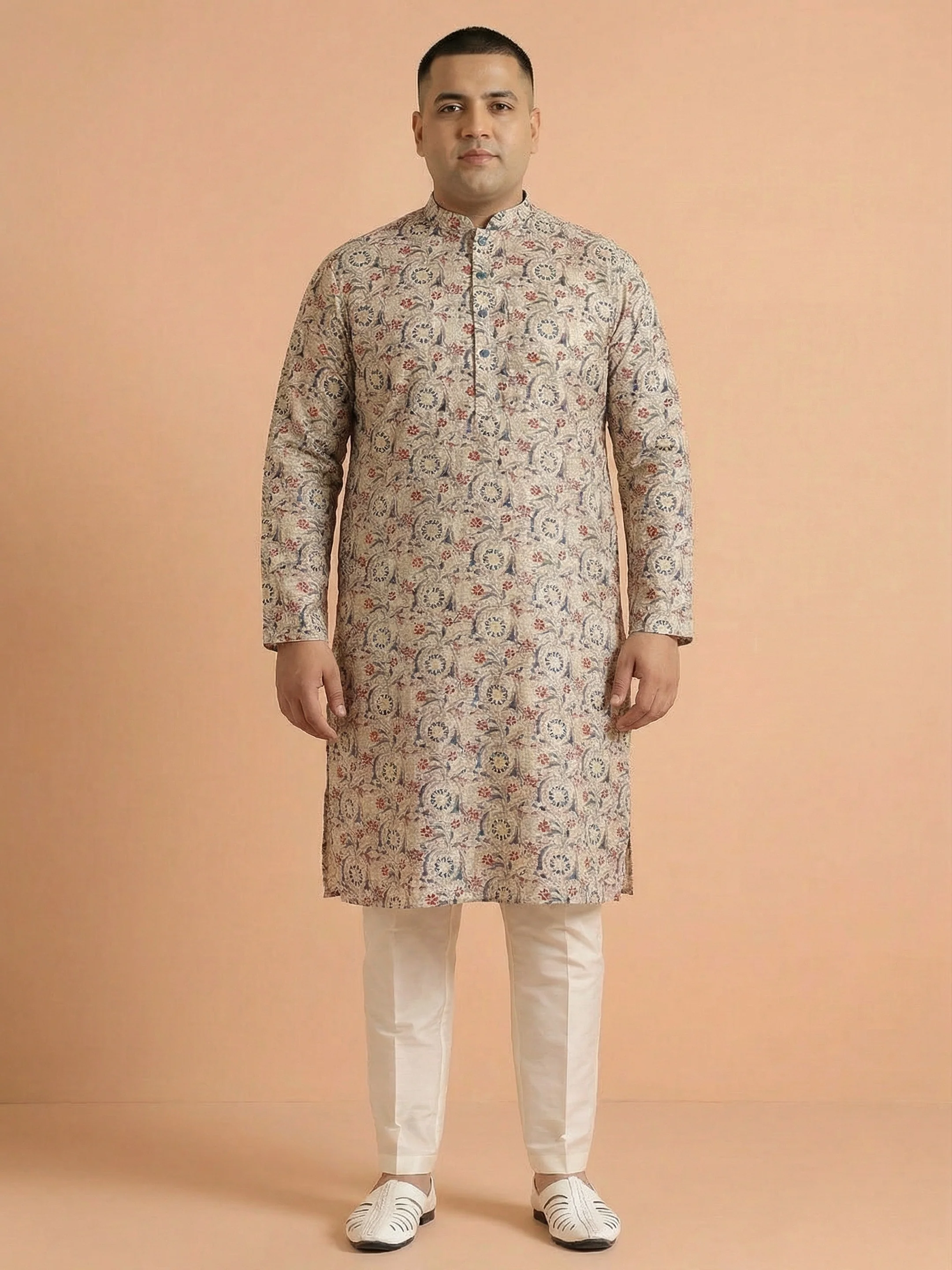 Multicolor Printed Cotton Kurta