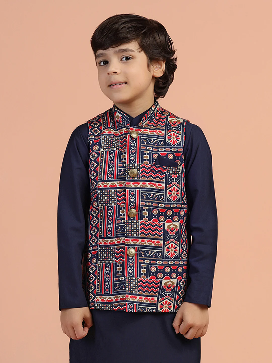 Multicolor Geometric Printed Jacket