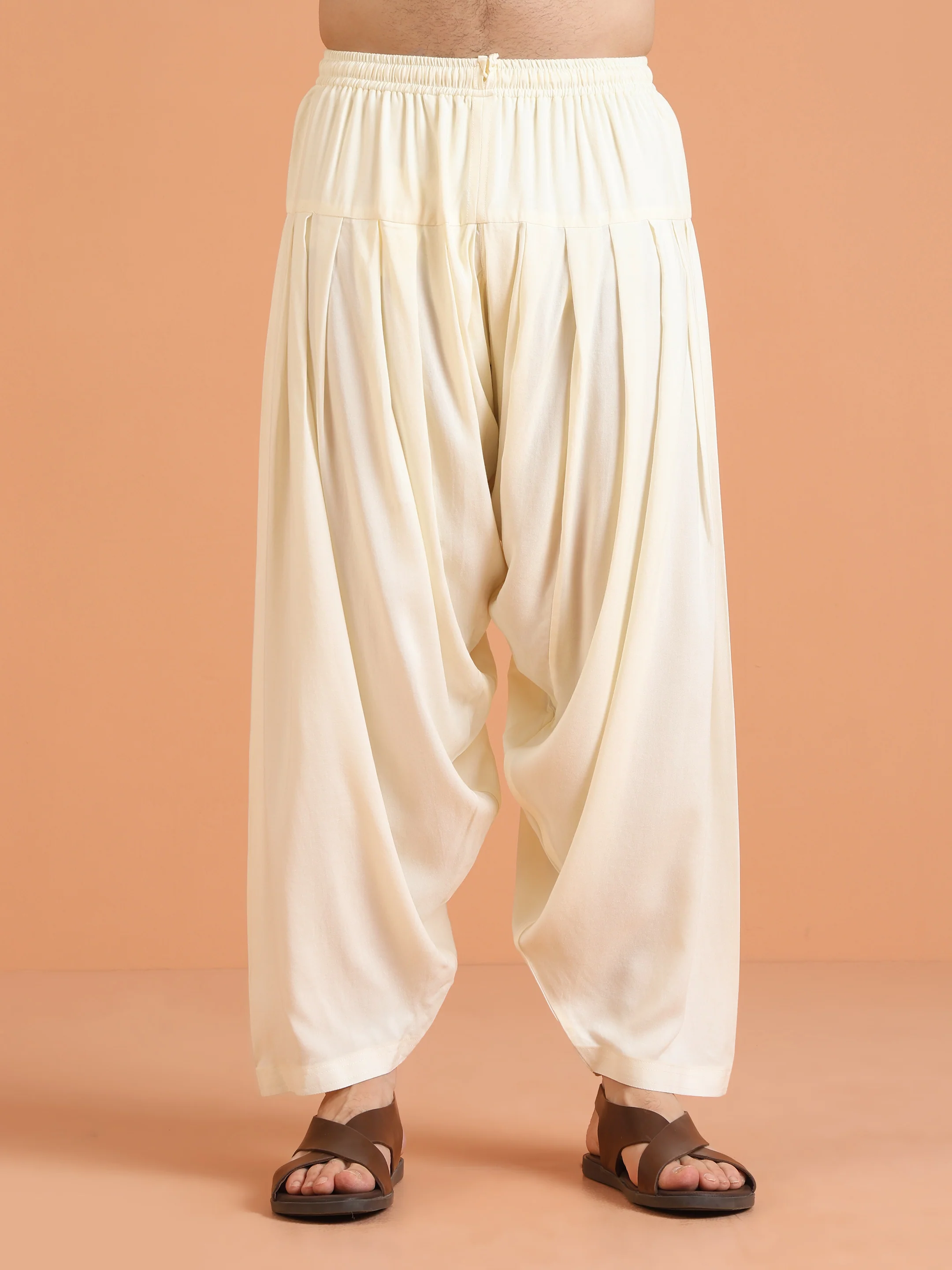 Navy Blue Embroidered Kurta with White Patiyala Set - Image 5